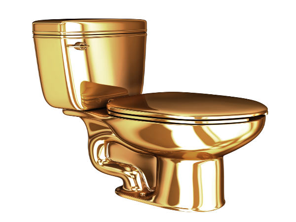 Golden toilet Golden toilet