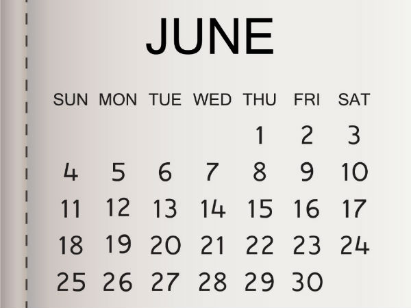 ಜೂನ್‌ನಲ್ಲಿ ಒಂದೇ ದೀರ್ಘ ವಾರಾಂತ್ಯ