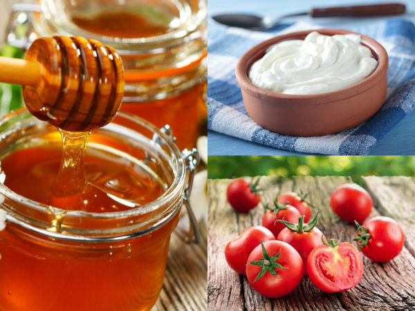 ಟೊಮೇಟೊ +ಜೇನು + ಮೊಸರು 