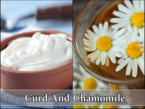 ಮೊಸರು ಮತ್ತು ಕ್ಯಾಮೊಮೈಲ್ ಎಣ್ಣೆ