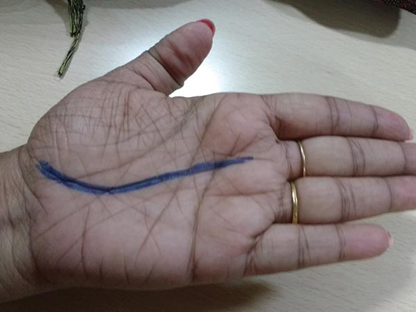 ಎಡಗೈ ರೇಖೆ ಮೇಲಿದ್ದರೆ