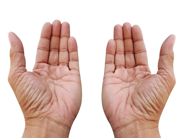 ಅಂಗೈ ಮೇಲೆ ಎಕ್ಸ್ ಚಿಹ್ನೆ