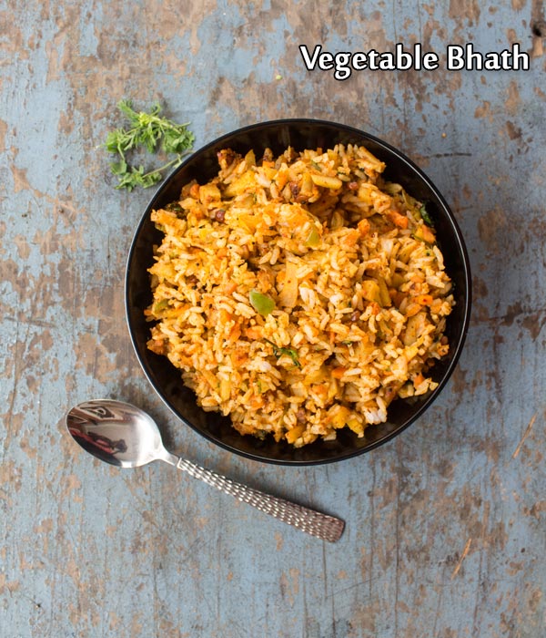vegetable bhath recipe vegetable bhath recipe