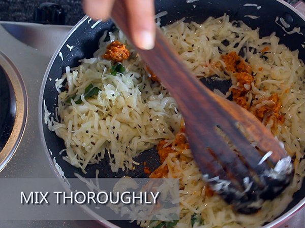 Cabbage palya recipe