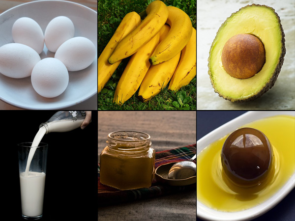 ಮೊಟ್ಟೆ, ಬಾಳೆಹಣ್ಣು, ಜೇನು, ಮಜ್ಜಿಗೆ ಮತ್ತು ಆಲೀವ್ ಆಯಿಲ್