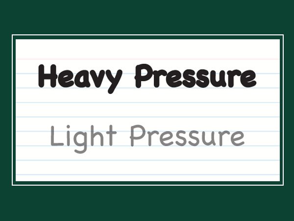 ಅಕ್ಷರಗಳ ಮೇಲಿನ ಒತ್ತಡ