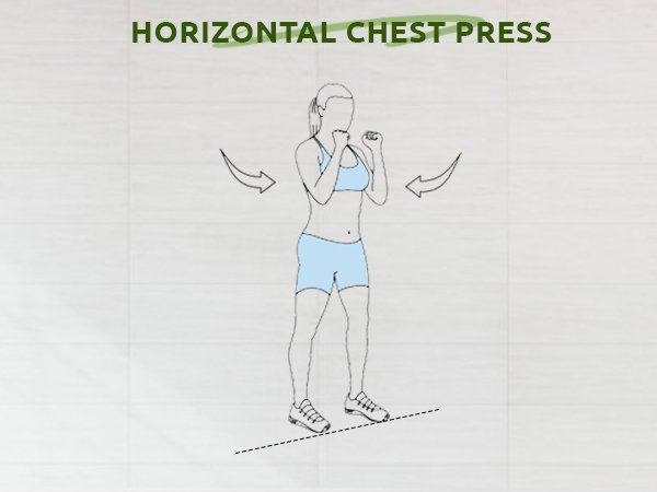 ಎದೆಯ ಭಾಗಕ್ಕೆ ಅಡ್ಡಲಾಗಿ