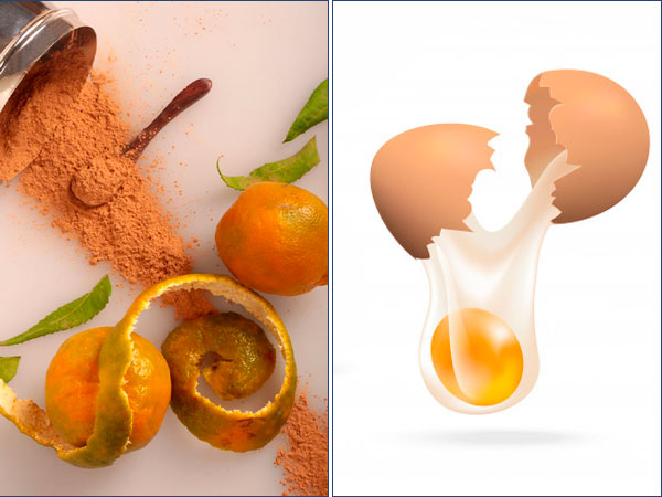 ಕಿತ್ತಳೆ ಸಿಪ್ಪೆಯ ಪುಡಿ ಹಾಗೂ ಮೊಟ್ಟೆಯ ಬಿಳಿ