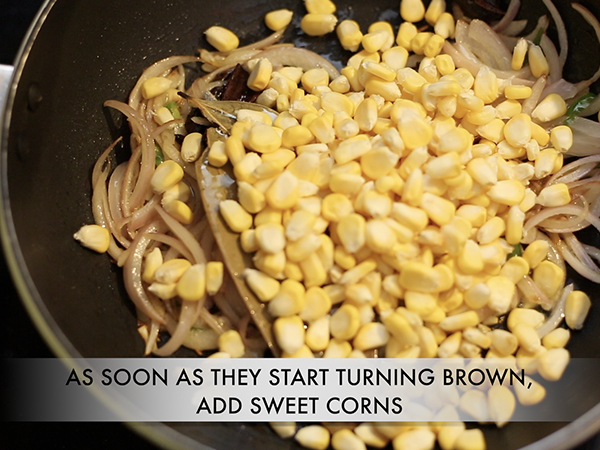 sweet corn pulao reipe