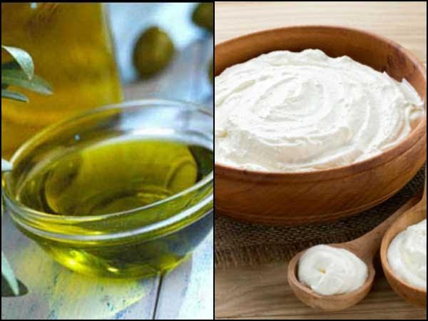 ಮೊಸರು ಮತ್ತು ಆಲಿವ್ ಆಯಿಲ್ ಹೇರ್ ಮಾಸ್ಕ್: