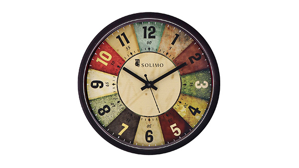 2. ಅಮೆಜಾನ್ ಬ್ರಾಂಡ್ - ಸೊಲಿಮೊ 12 ಇಂಚಿನ ವಾಲ್ ಕ್ಲಾಕ್ ಅಥವಾ ಗೋಡೆ ಗಡಿಯಾರ (ಸೈಲೆಂಟ್ ಮೂವ್ಮೆಂಟ್, ಬ್ಲಾಕ್ ಫ್ರೇಮ್):