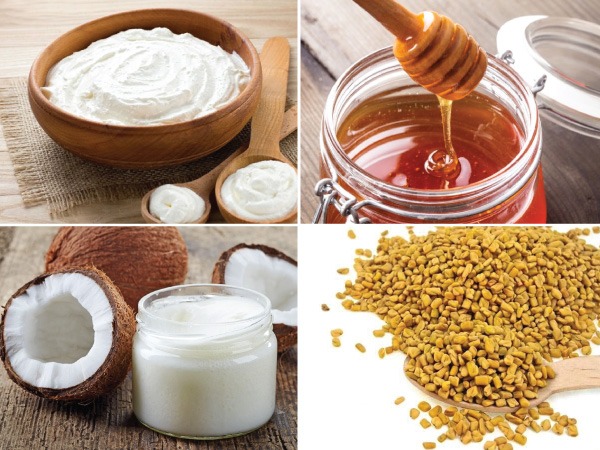 3. ಮೆಂತ್ಯ, ಈರುಳ್ಳಿ, ಮತ್ತು ತೆಂಗಿನ ಹಾಲಿನ ಹೇರ್ ಮಾಸ್ಕ್‌: