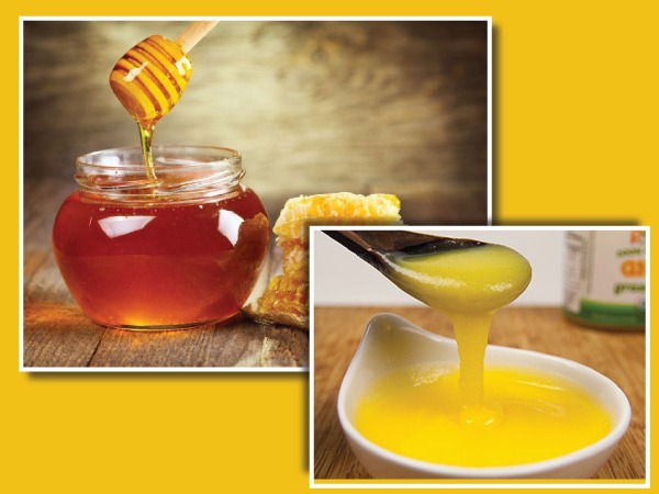 2. ಜೇನು + ತುಪ್ಪ