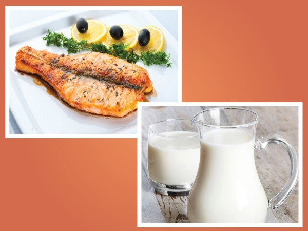 3. ಮೀನು +ಮೊಸರು/ಹಾಲು