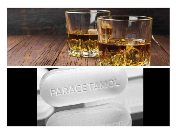 6. ಮದ್ಯ+ ಪ್ಯಾರಾಸಿಟಮೋಲ್