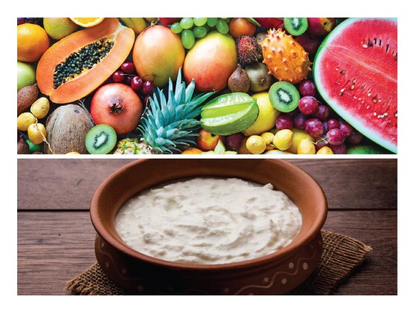 11. ಹಣ್ಣುಗಳು + ಮೊಸರು