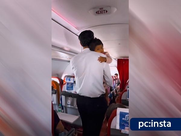Air India Flight Attendant Consoles Crying Toddler Onboard, video goes viral