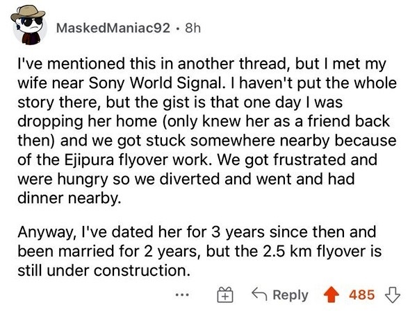 ಟ್ರಾಫಿಕ್‌ ಜಾಮ್‌ನಲ್ಲಿ ಸಿಕ್ಕ ಬಾಳ ಸಂಗಾತಿ