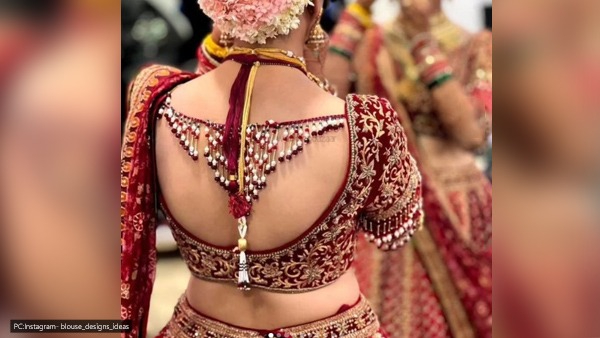 Trendy Blouse Design For Traditional Saree