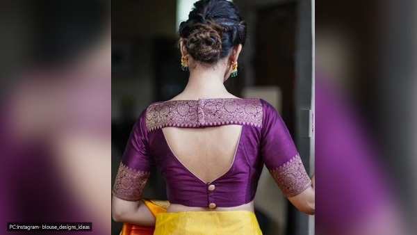 Trendy Blouse Design For Traditional Saree