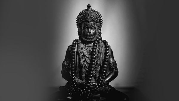 where is the black hanuman worshipped what is the story behind it temple of black hanuman in Kannada.