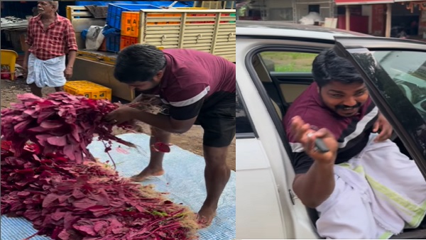 Audi Car Man selling leaf viral video