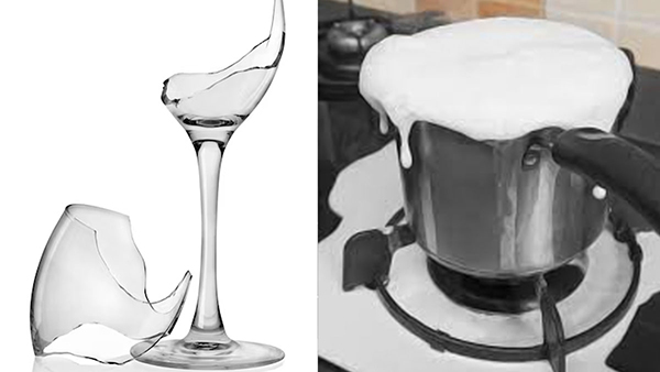 Omen Of Glass Or Cup Broken And Spilled Milk During Boiling Is Good Or Bad in Kannada.