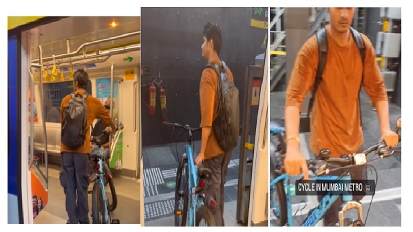 Taking Cycle In Metro