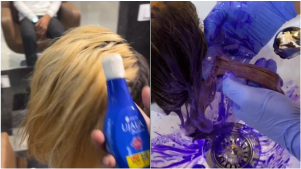 Stylist Uses Ujala To Dye Clients Hair