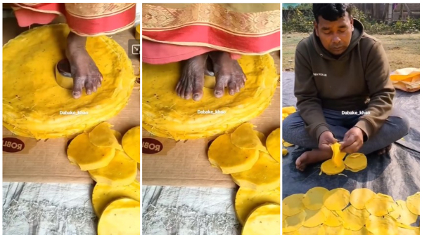 Papad Making Process Sparks Row On Hygienic Food Debate