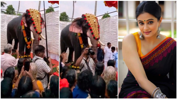Actress Priyamani Dnated An Elephant To The Temple