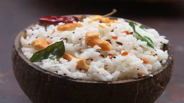 How To Make Coconut Rice Recipe At Home In Kannada