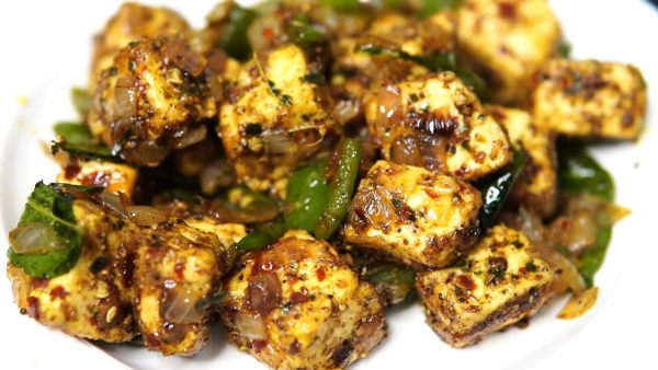 Paneer Pepper Fry Recipe At Home In Kannada