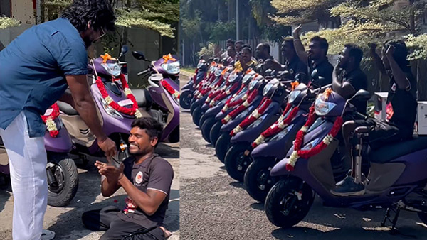 Raghava Lawrence Gifts Bikes For Physically Challenged People Raghava Lawrence Gifts Bikes For Physically Challenged People