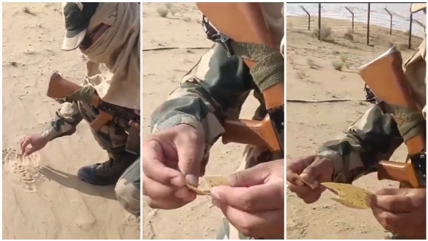 BSF Jawan Roasts Papad In Sand Video Gone Viral