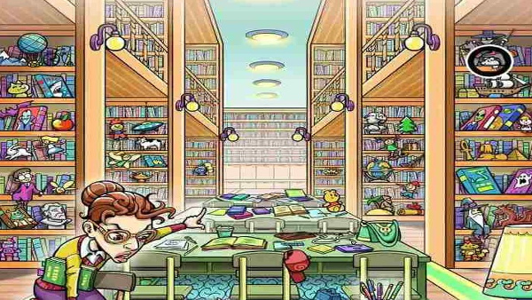 Find A Mouse In This Picture Which Hidden In This Library