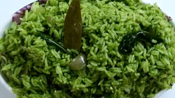How To Make Palak Rice Recipe At Home In Kannada
