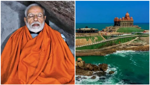 PM Modi Meditates At Vivekananda Memorial In Kanyakumari