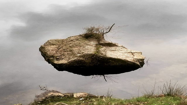 Is This Rock Flying In Air Netizens Amazed By Illusion