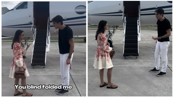 A Girl Who Is Not Happy Even If She Is Given A Charter Plane As Gift