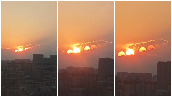 Bizarre Phenomenon Mysterious Video Shows 7 Suns Appearing In China s Sky