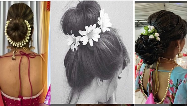 Stylish bun hair style