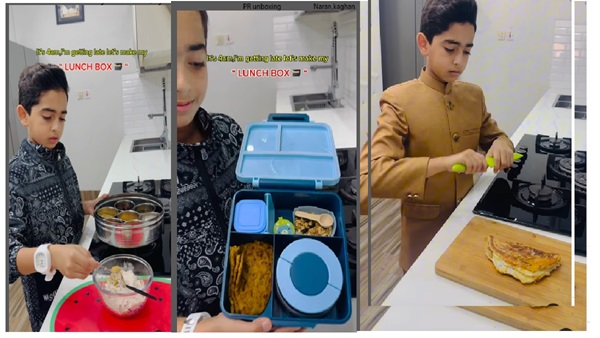 Small Boy Preparing Food For Lunch Video Small Boy Preparing Food For Lunch Video