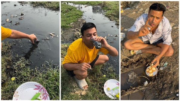 Puneet Superstar Drinks Drainage Water And Eats Gobet Gogappe