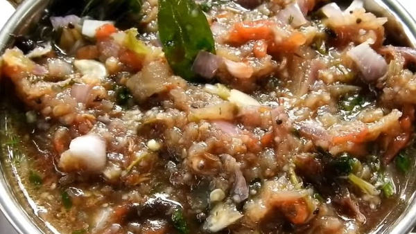 How To Make Brinjal Gojju At Home In Kannada