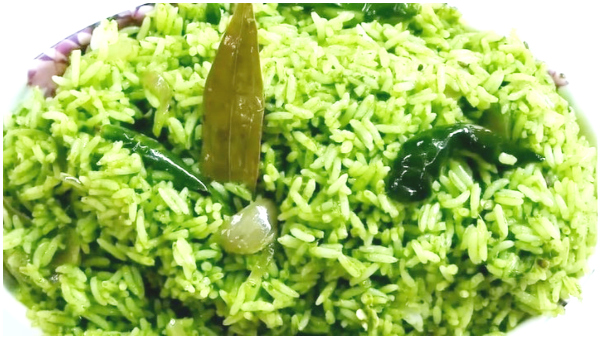 How To Make Palak Leave Rice For Breakfast At Home In Kannada