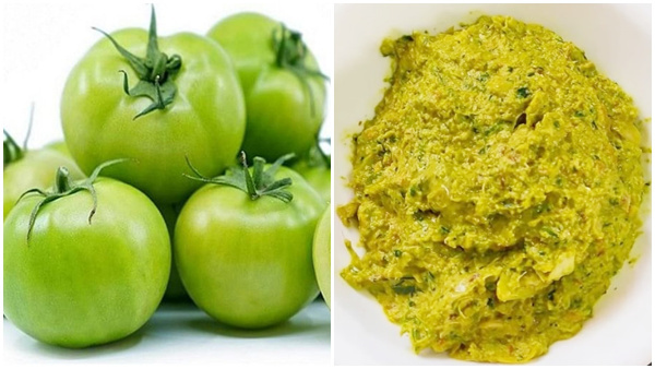 Green Tomato Chutney At Home In Kannada