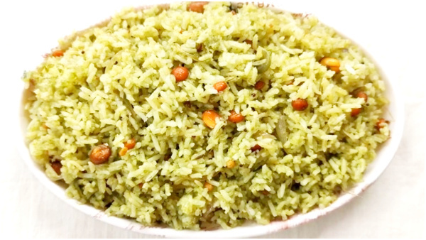 How To Make Coriander Rice For Breakfast At Home In Kannada