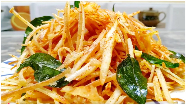 How To Make Crispy And Spicy Cassava Finger Chips At Home In Kannada