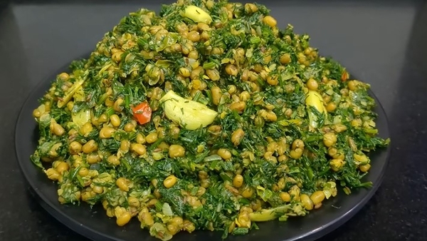 How To Make Green Gram And Dill Palya At Home In Kannada